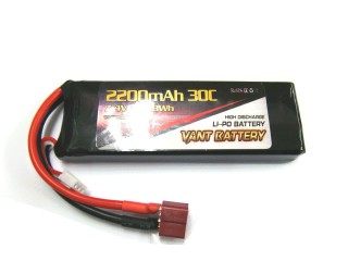 Li-Poバッテリー 7.4V 2200mAh 30C [VT2200-30-2S]
