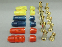 6mmコネクター端子 オスメス 各6個入/丸型ホルダー3色 各2セット [RME6808]