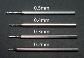 精密ドリル刃0.2mm(軸径1.0mm) [74113]