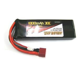 Li-Poバッテリー 7.4V 1800mAh 30C [VT1800-30-2S]