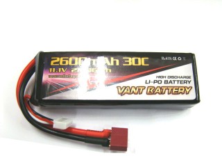 Li-Poバッテリー 11.1V 2600mAh 30C [VT2600-30-3S]