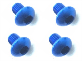 70-75ジュラルミンヘックスボタンビス 3×4(濃ブルー) 4本入 [NAR-304BY]]