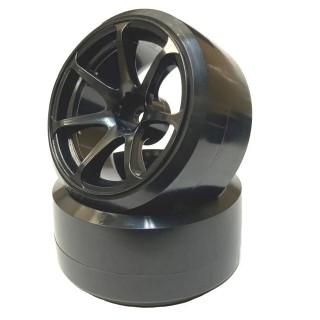 AVS MODEL T7ホイル 30mm幅 offset6 ブラック 2個入 [IW-4206BK]