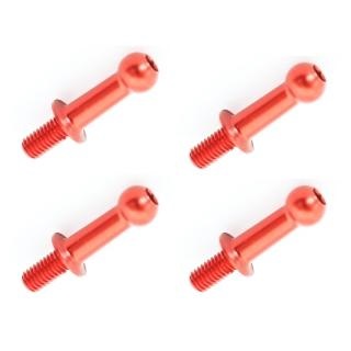 ジュラルミンφ4.8ピロボール(4個) L=10mm×N=6mm レッド [WP-0099]