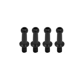 ジュラルミンφ4.3ピロボール(4個) L=10mm×N=6mm ブラック [WP-0040]