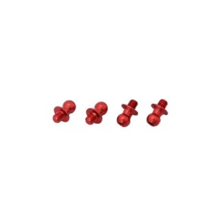 ジュラルミンφ4.3ピロボール(4個) L=4mm×N=3mm レッド [WP-0044]