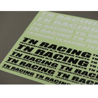 TN RACING ドリフトロゴステッカー 白/黒 各1枚入 [TN-098]]