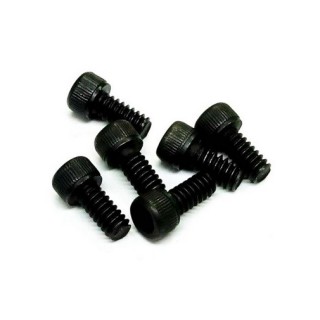 4-40×1/4インチ スチールキャップスクリュー 6本入り(ネジ長約6.3mm) ヘックス(6角) [MCS-44014]
