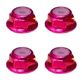 アルミフランジナイロンナット M2(ピンク) 4pcs [SGX-02FPK]