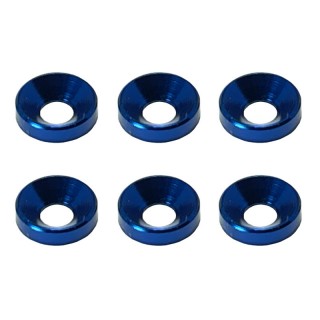 アルミ M4 皿ワッシャー外径10mm(濃ブルー) 6pcs [SGX-16BY]