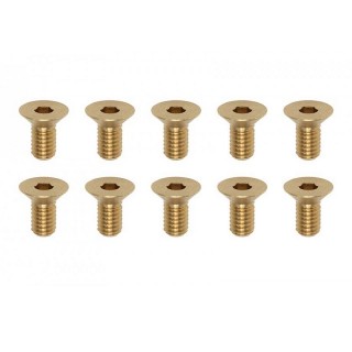 高精度切削 ブラス製フラットヘッドスクリュー M3×6mm(10本入) [RP-042-06BA]