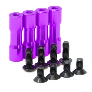 RDXサイドデッキ用ラウンドシェイプアルミポストセット(purple/20mm/4pcs) [0697-FD]]