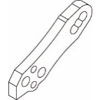 TC10/3 REAR DAMPER STAY 3HOLE 2pic [3A-004-001]]