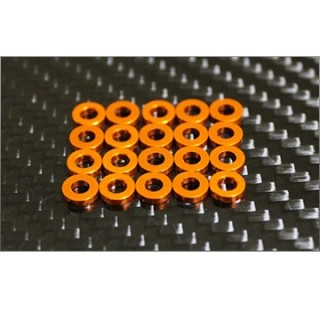 高精度アルミスペーサーセット オレンジ(0.5､0.75､1.0､1.5､2.0mm) 各10個 [MI-3S-O10-SET]]