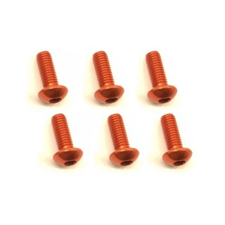 3×8 ヘックスボタン ジュラルミンビス(オレンジ/6本入) [NAX-308OR]
