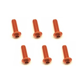 3×10 ヘックスボタン ジュラルミンビス(オレンジ/6本入) [NAX-310OR]