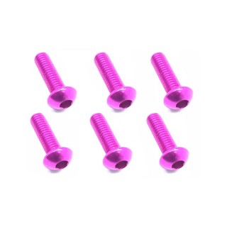 3×10 ヘックスボタン ジュラルミンビス(ピンク/6本入) [NAX-310PK]