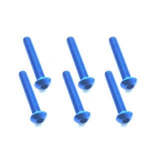 3×18 ヘックスボタン ジュラルミンビス(濃ブルー/6本入) [NAX-318BY]