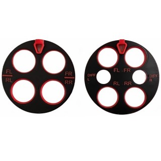 シュポシュポに入れて使うダンパー&デフ用高さ可変式スタンド レッド [TE-SSSTRD]
