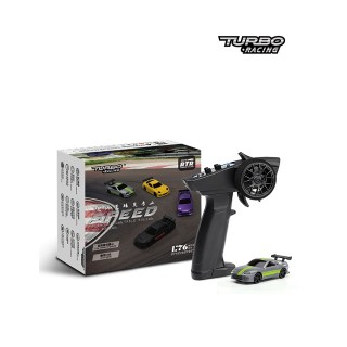 TURBO RACING 1/76スケール C73シルバー オンロードカー [C73]