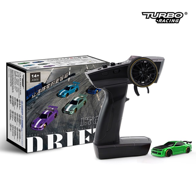 TURBO RACING 1/76スケール C64グリーン 2WDドリフトカー [C64 TURBO RACING 1/76スケール C64グリーン 2WDドリフトカー [C64