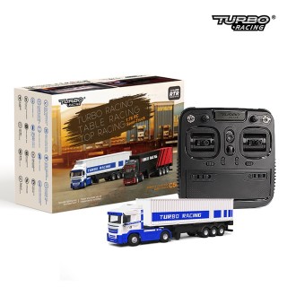 TURBO RACING 1/76スケール C50ホワイト トレーラートラック [C50-WH]