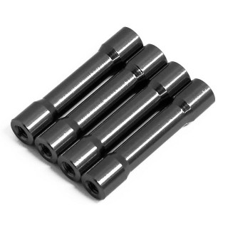 ラウンドシェイプアルミポストセット 30mm(black/4pcs) [0738-FD]