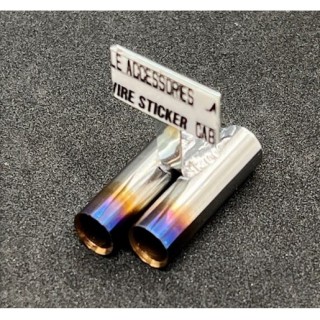 STDステンレスマフラー/ステップデュアル右側S/6φ/焼色加工 [STD-SDR-6Y-15]