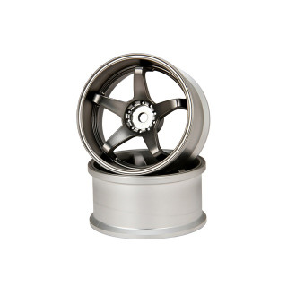 N-Type Drift Wheel/+6/Titan Silver 2pcs [GD044]