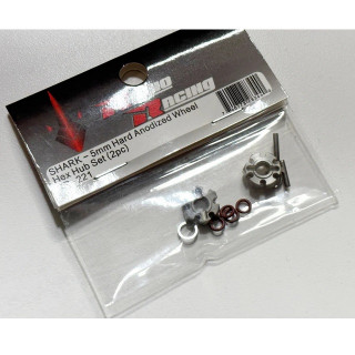 Shark -5mm Hard Anodized Wheel Hex Hub Set(2pc) [RR-221]