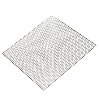 SUSメッシュ 1.5mm六角ボディアクセサリー(95x95mm)SI [EG-3937HEX15-SI]