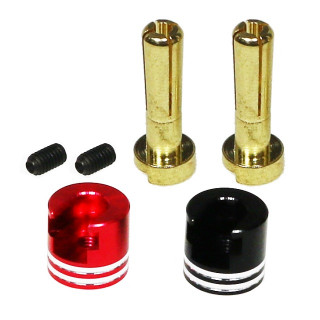 ヨーロピアンコネクター4mm(オスx2)ヒートシンクキャップ付 [EG-3732CAP-4]
