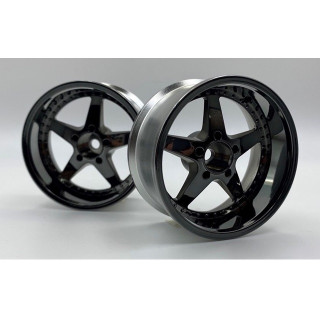 【訳アリ特価】WORK EQUIPホイール off6 ブラッククローム 2pcs [+LW-0106BC]