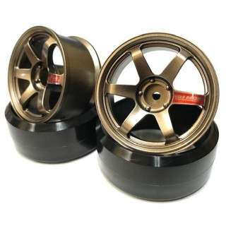 【訳アリ特価】 TE37 Sports WHEEL ハイトラクションtype off8 ブロンズメタル 2pcs [+LWH-0308BR]