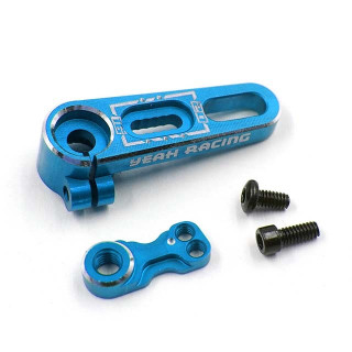 25Tアルミアジャスタブルサーボホーン ブルー 15.5mm to 20mm (0.5mm step) [YA-0737BU]