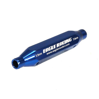 SPデュアルソケットレンチBL 1/10カー用(内径4mm/3mmナット) [EG-2503U-BL]