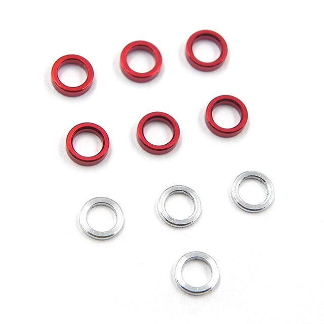 アルミスペーサー 3.7 x 2.5mm (0.5mm 1.0mm) 10pcs Kyosho Mini アルミスペーサー 3.7 x 2.5mm (0.5mm 1.0mm) 10pcs Kyosho Mini