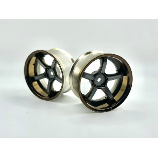 WORK EMOTION T5R 2P WHEEL DEEP CONCAVE +6 Bronze Gray Metallic 2pcs [LW-0706BGMa]