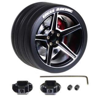 SPメタルグリップステアリングホイル 5スポーク(BK) [EG-3957-5S-BK]