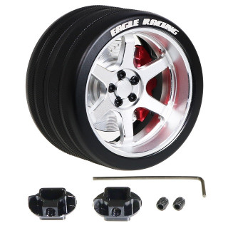 SPメタルグリップステアリングホイル 6スポーク(SI) [EG-3957-6S-SI]