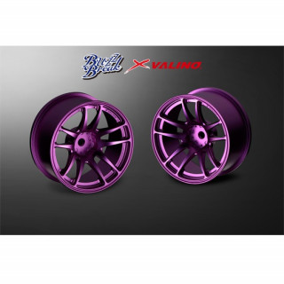 VALINO N820S アルミホイール 26mm パープルアルマイト OFF+7 2pcs [BB-RW-013]