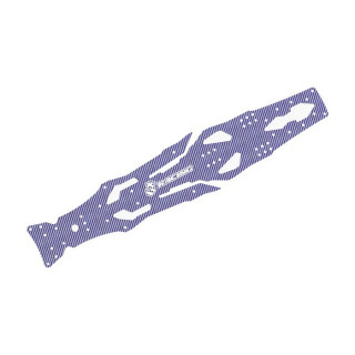 D6用 カーボングラファイトメインシャーシ ブルー [SAK-D603GA/BU]