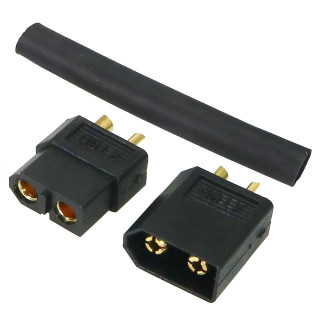 XT-60コネクターV2(オス1pcs/メス1pcs) [EG-3927V2U-60-BK]