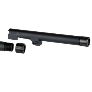 マルイM9用SilencerCoタイプアルミアウターバレルBK14mm逆 [DET-OB-TM60ABK]