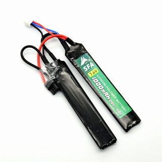 7.4V1000mAh20-40C ショートセパレート(MR30コネクタ) [SA-B037MR]