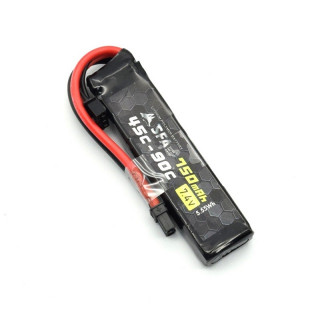 7.4V750mAh45-90C Sショートスリム(XT30Uコネクタ) [SA-B040X3]