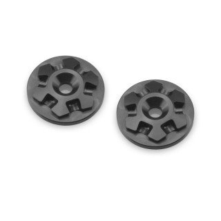 JConcepts - RM2 clover large flange 1/8th wing buttons - black - 2pc. [JC8125]