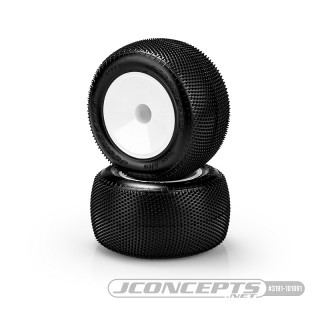 Fuzz Bite - pink compound 2.2 stadium truck tire(pre-mounted on 3354W) 2pcs [JC3191-10109]