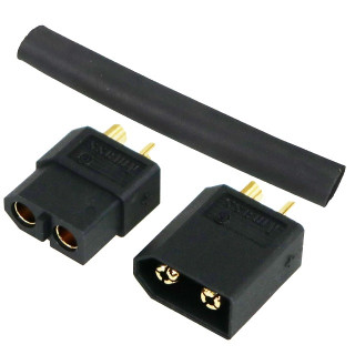 XT-60コネクター(オス1pcs メス1pcs) BK [EG-3927-60U-BK]