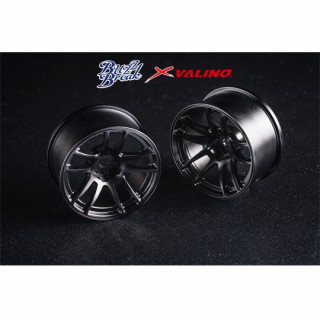 VALINO N820S アルミホイール 26mm ブラックアルマイト OFF+7 2pcs [BB-RW-022]